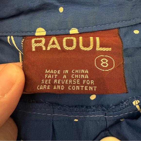 Vintage Raoul Constellation Blouson Dress Size 8 Small Pinup Rockabilly Blue - Picture 10 of 12